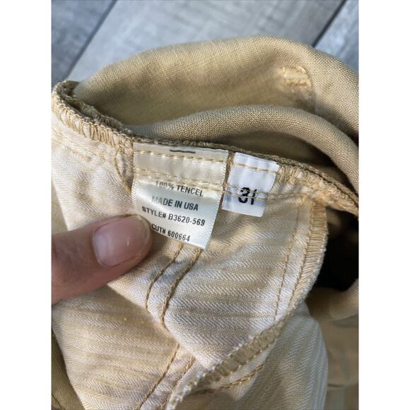 Bella Dahl Khaki Beige Career Travel Pants Women's Size 31, crop lounge Resort - Picture 5 of 5